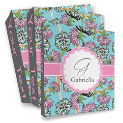 Summer Flowers 3 Ring Binder - Full Wrap (Personalized)