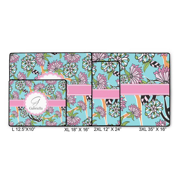 Summer Flowers Gaming Mats - SIZE CHART