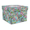 Summer Flowers Gift Boxes with Lid - Canvas Wrapped - Large - Front/Main