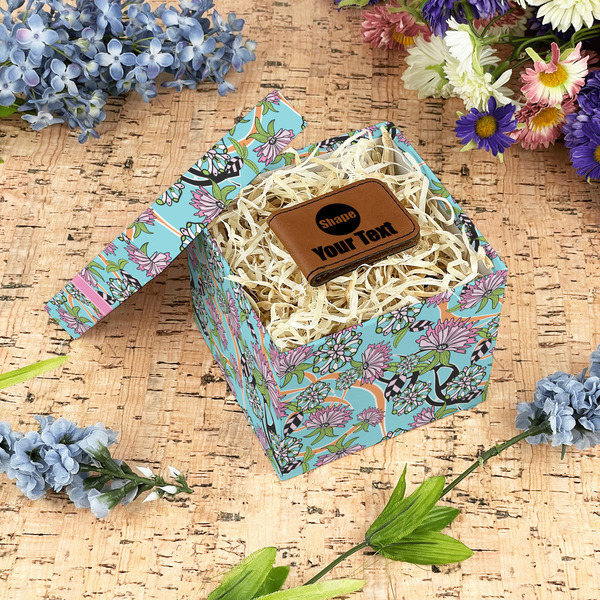 Summer Flowers Gift Boxes with Lid - Canvas Wrapped - Small - In Context