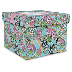 Summer Flowers Gift Box with Lid - Canvas Wrapped - XX-Large (Personalized)