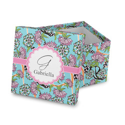 Summer Flowers Gift Box with Lid - Canvas Wrapped (Personalized)