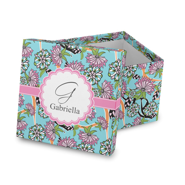 Custom Summer Flowers Gift Box with Lid - Canvas Wrapped (Personalized)