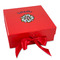Summer Flowers Gift Boxes with Magnetic Lid - Red - Front