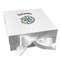 Summer Flowers Gift Boxes with Magnetic Lid - White - Front