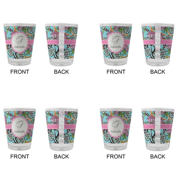 Summer Flowers Glass Shot Glass - Standard - Set of 4 - APPROVAL