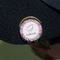Summer Flowers Golf Ball Marker Hat Clip - Gold - On Hat