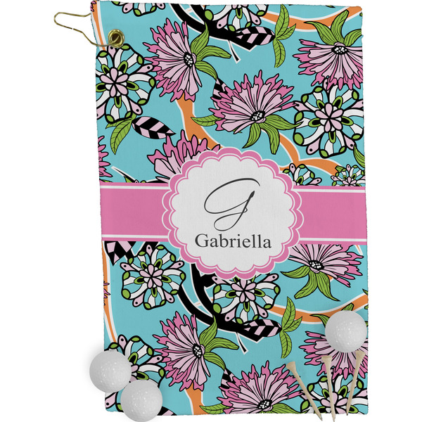 Summer Flowers Golf Towel (Personalized)