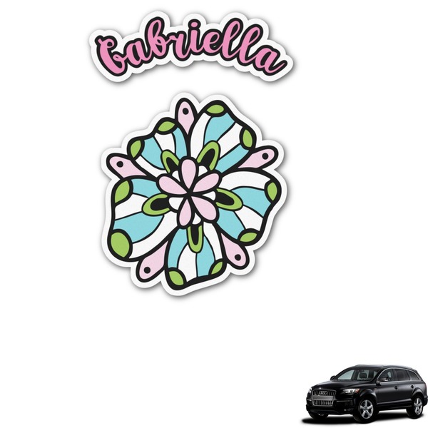 Custom Summer Flowers Graphic Car Decal (Personalized)