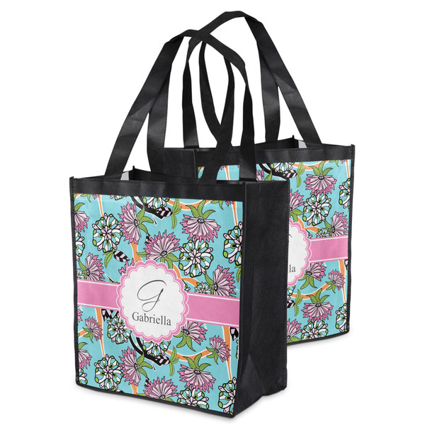 Summer Flowers Grocery Bag - MAIN
