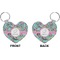 Summer Flowers Heart Keychain (Front + Back)