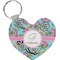 Summer Flowers Heart Keychain (Personalized)