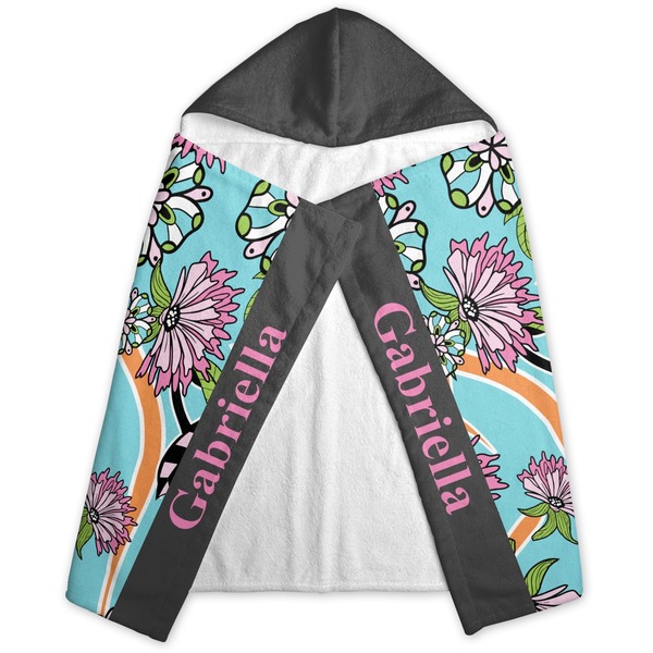 Summer Flowers Hooded Towel - Folded