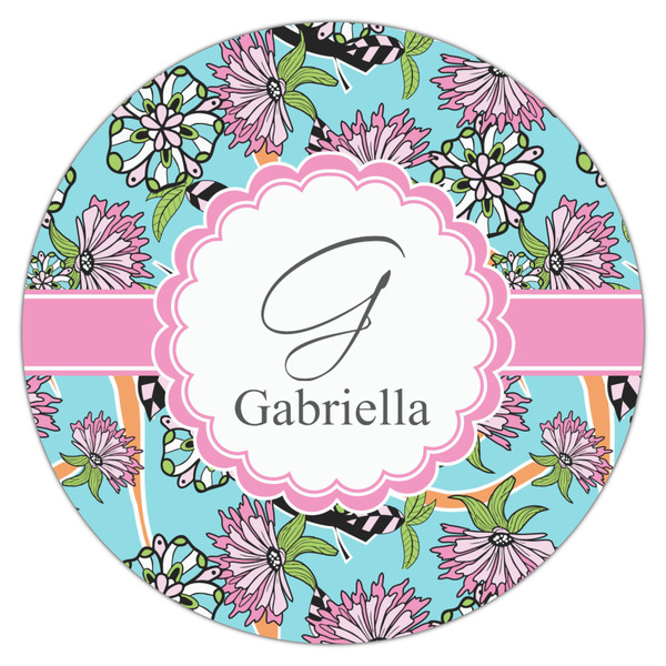 Summer Flowers Icing Circle - Large - Single
