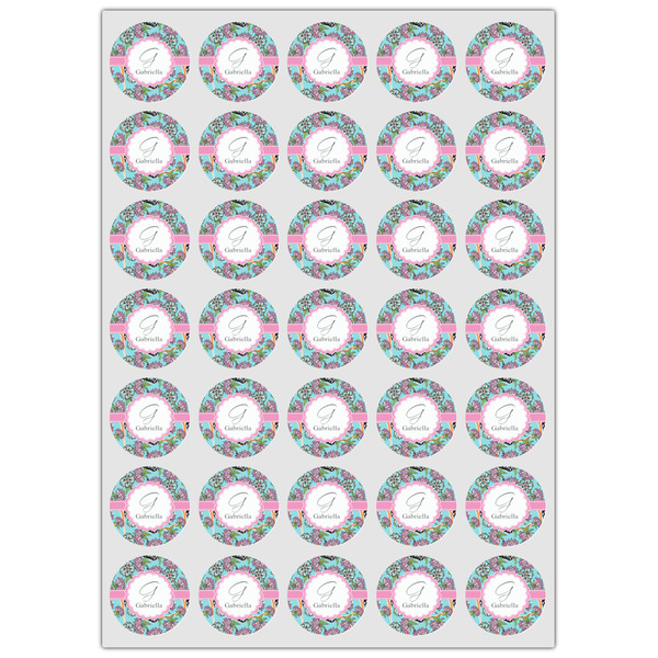 Summer Flowers Icing Circle - XSmall - Set of 35