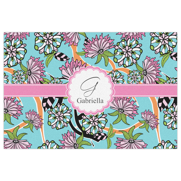 Summer Flowers Indoor / Outdoor Rug - 4'x6' - Front Flat