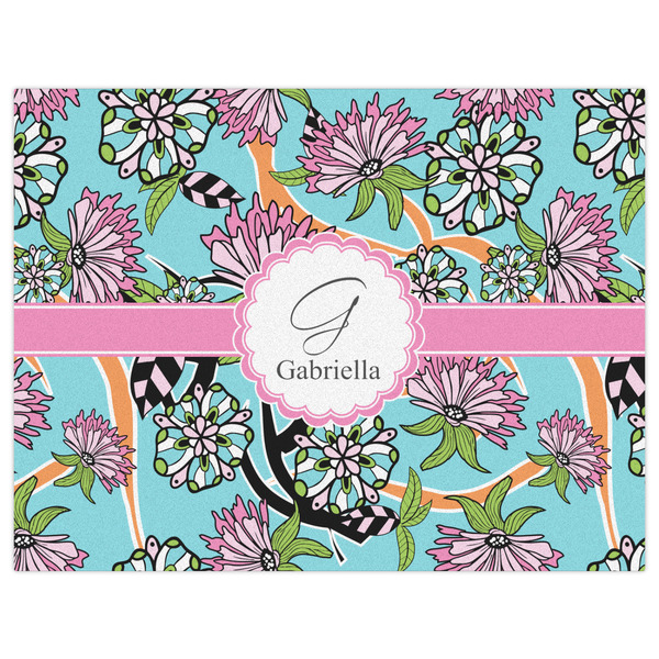 Summer Flowers Indoor / Outdoor Rug - 6'x8' - Front Flat