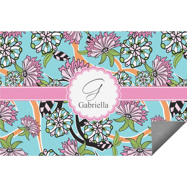 Custom Summer Flowers Indoor / Outdoor Rug - 3'x5' (Personalized)