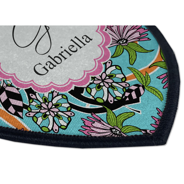 Summer Flowers Iron on Shield 3 Detail