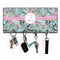 Summer Flowers Key Hanger w/ 4 Hooks & Keys