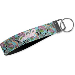 Summer Flowers Webbing Keychain Fob - Small (Personalized)