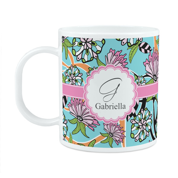 Custom Summer Flowers Plastic Kids Mug (Personalized)