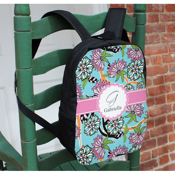 Summer Flowers Kids Backpack - In Context