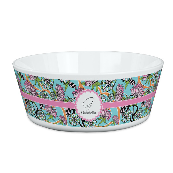 Custom Summer Flowers Kid's Bowl (Personalized)