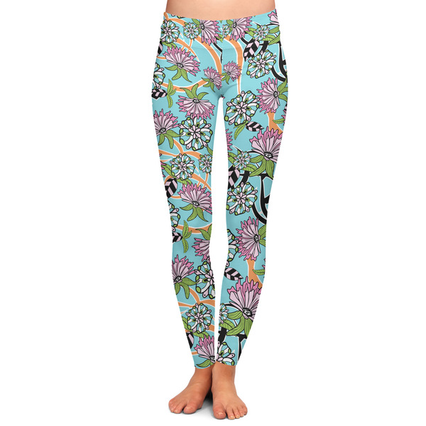 Custom Summer Flowers Ladies Leggings - Extra Small