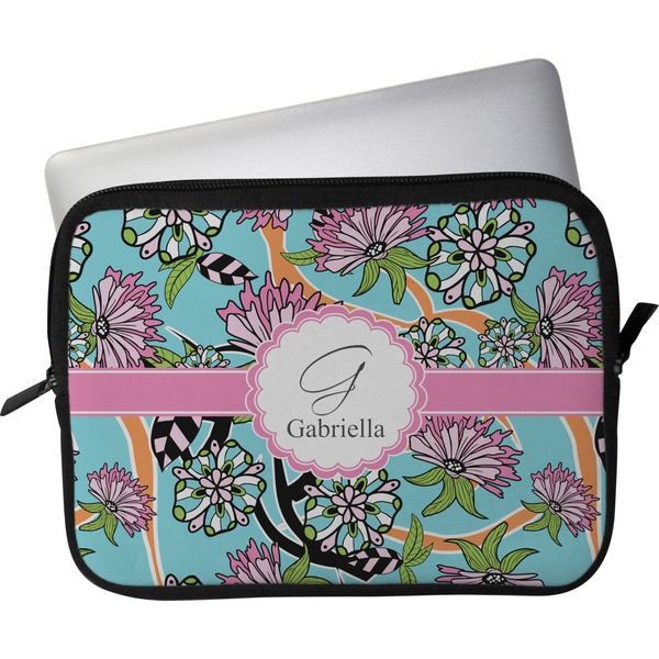 Custom Summer Flowers Laptop Sleeve / Case - 11" (Personalized)