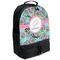 Summer Flowers Large Backpack - Black - Angled View