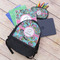 Summer Flowers Large Backpack - Black - With Stuff