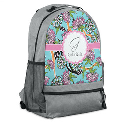 Summer Flowers Backpack - Grey (Personalized)