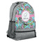 Summer Flowers Large Backpack - Gray - Angled View