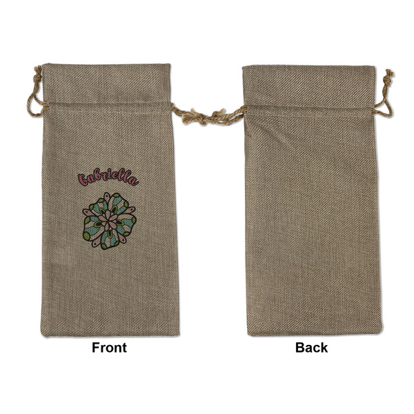 Summer Flowers Large Burlap Gift Bags - Front Approval