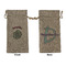 Summer Flowers Large Burlap Gift Bags - Front & Back