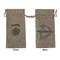 Summer Flowers Large Burlap Gift Bag - Front & Back (Personalized)