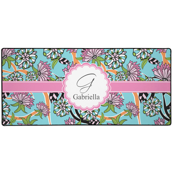 Custom Summer Flowers 3XL Gaming Mouse Pad - 35" x 16" (Personalized)