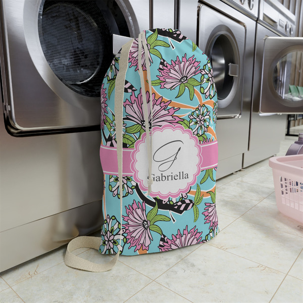 Summer Flowers Large Laundry Bag - In Context
