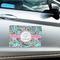 Summer Flowers Large Rectangle Car Magnets- In Context