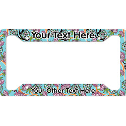 Summer Flowers License Plate Frame - Style A (Personalized)