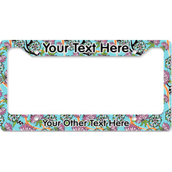 Summer Flowers License Plate Frame - Style B (Personalized)
