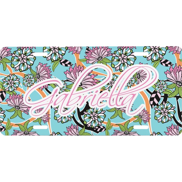 Custom Summer Flowers Front License Plate (Personalized)