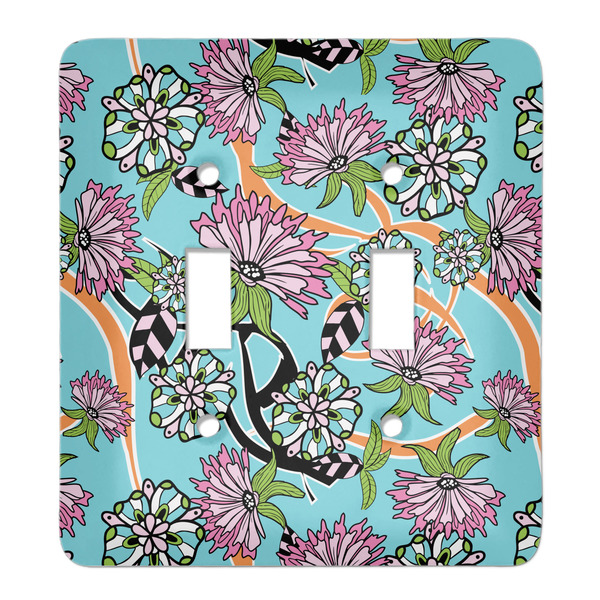 Custom Summer Flowers Light Switch Cover (2 Toggle Plate)