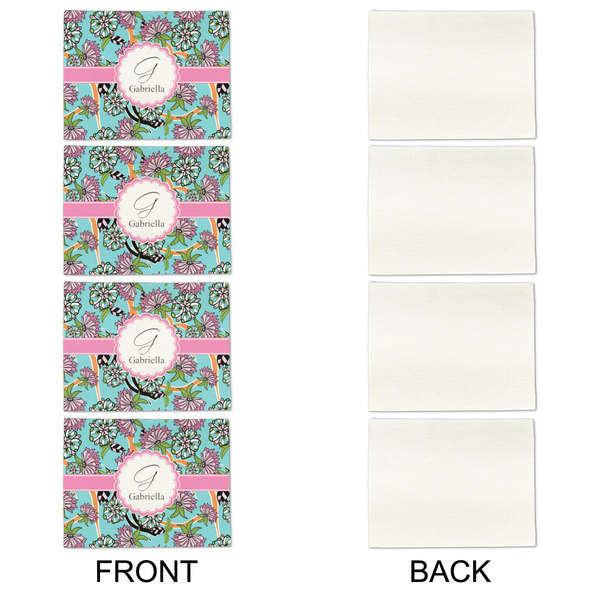 Summer Flowers Linen Placemat - APPROVAL Set of 4 (single sided)