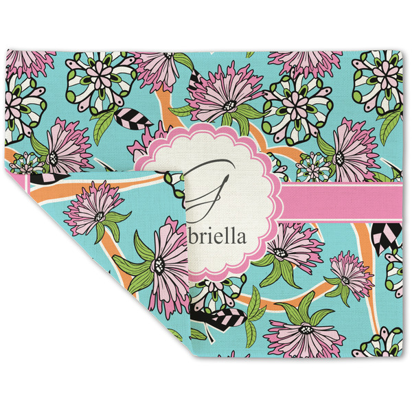 Summer Flowers Linen Placemat - Folded Corner (double side)