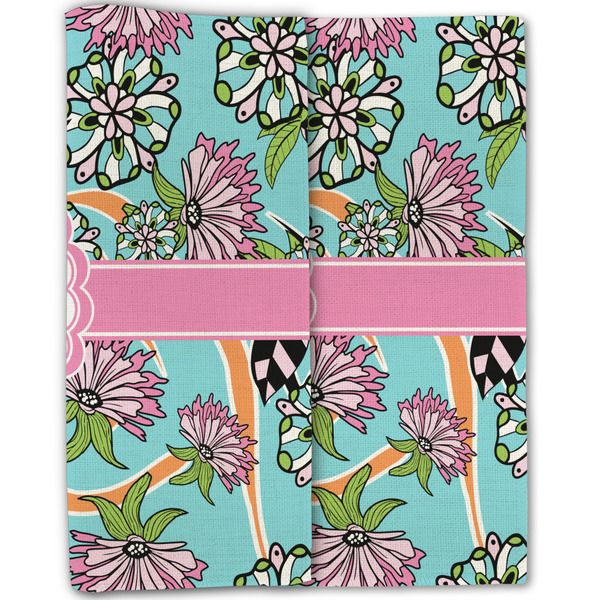 Summer Flowers Linen Placemat - Folded Half (double sided)
