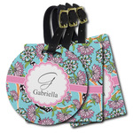 Summer Flowers Plastic Luggage Tag (Personalized)