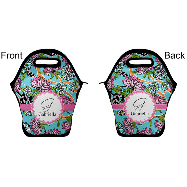 Summer Flowers Lunch Bag - Front and Back