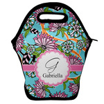 Summer Flowers Lunch Bag w/ Name and Initial
